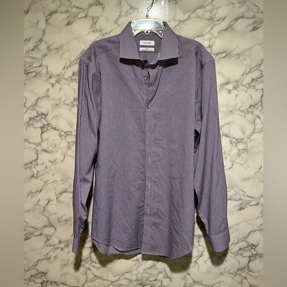 Calvin Klein Slim Fit Performance Non Iron Shirt - Picture 1 of 6